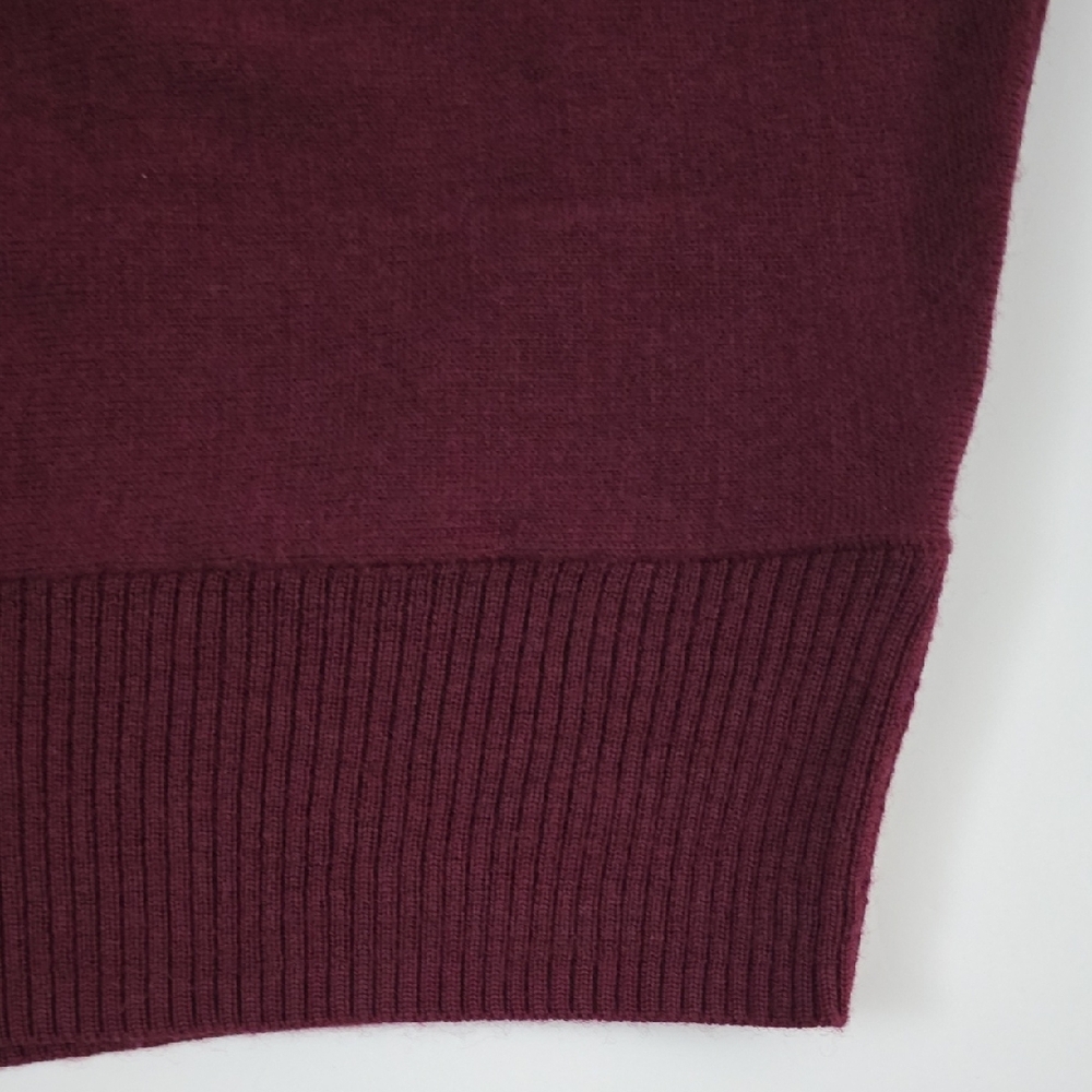 NWT Telluride Women's Burgundy Extra Fine Merino Wool Funnel Neck Sweater Size M - Picture 5 of 16